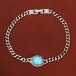 دستبند فیروزه مردانه کد 33653