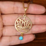 گردنبند فیروزه زنانه کد 33123