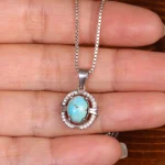 گردنبند فیروزه زنانه کد 33150