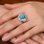 انگشتر فیروزه شجری زنانه کد 33189