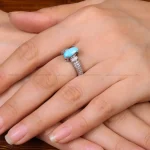 انگشتر فیروزه عجمی زنانه کد 33191