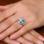 انگشتر فیروزه شجری زنانه کد 33192