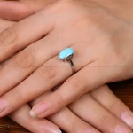 انگشتر فیروزه عجمی زنانه کد 33193