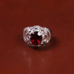 انگشتر گارنت مردانه کد 33270
