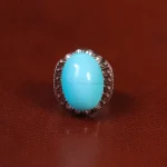 انگشتر فیروزه عجمی مردانه کد 33289