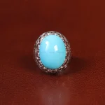 انگشتر فیروزه عجمی مردانه کد 33291