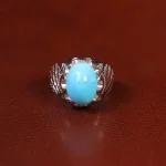 انگشتر فیروزه عجمی مردانه کد 33307