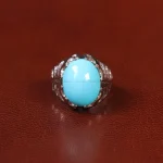 انگشتر فیروزه عجمی مردانه کد 33315