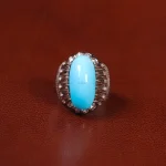 انگشتر فیروزه عجمی مردانه کد 33319