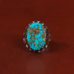 انگشتر فیروزه شجری مردانه کد 33373