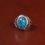 انگشتر فیروزه شجری مردانه کد 33379