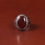 انگشتر عقیق مردانه کد 33417