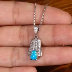 گردنبند فیروزه زنانه کد 33458