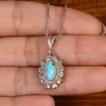 گردنبند فیروزه زنانه کد 33463