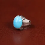 انگشتر فیروزه عجمی مردانه کد 33306