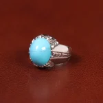 انگشتر فیروزه عجمی مردانه کد 33318