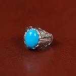 انگشتر فیروزه عجمی مردانه کد 33327