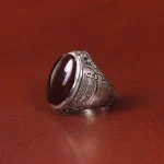 انگشتر عقیق مردانه کد 33414