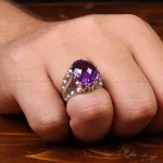 انگشتر آمیتیست مردانه کد33222