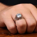 انگشتر موزانایت مردانه کد 33268