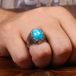 انگشتر فیروزه شجری مردانه کد 33322