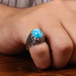 انگشتر فیروزه شجری مردانه کد 33333