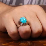 انگشتر فیروزه شجری مردانه کد 33334