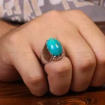 انگشتر فیروزه شجری مردانه کد 33369