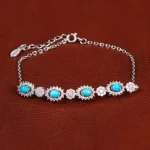 دستبند فیروزه زنانه کد 33871
