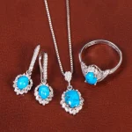 نیم ست فیروزه زنانه کد 33878