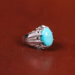 انگشتر فیروزه عجمی مردانه کد 33893