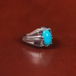 انگشتر فیروزه عجمی مردانه کد 33909