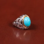 انگشتر فیروزه عجمی مردانه کد 33912