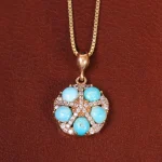 گردنبند فیروزه زنانه کد 34035