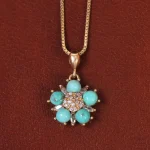 گردنبند فیروزه زنانه کد 34039
