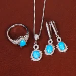 نیم ست فیروزه زنانه کد 34062
