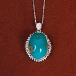 گردنبند فیروزه زنانه کد 34192