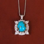 گردنبند فیروزه زنانه کد 34199