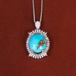 گردنبند فیروزه زنانه کد 34202
