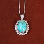 گردنبند فیروزه زنانه کد 34210