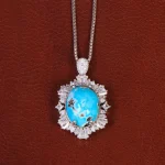 گردنبند فیروزه زنانه کد 34211