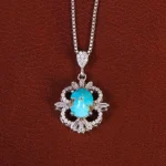 گردنبند فیروزه زنانه کد 34221