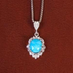 گردنبند فیروزه زنانه کد 34222