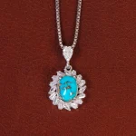 گردنبند فیروزه زنانه کد 34223