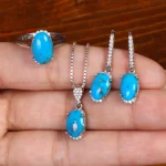 نیم ست فیروزه زنانه کد 33875
