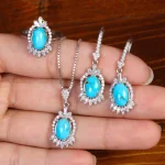 نیم ست فیروزه زنانه کد 33877