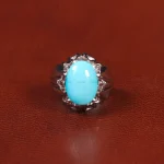 انگشتر فیروزه عجمی مردانه کد 33893