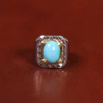 انگشتر فیروزه عجمی مردانه کد 33897