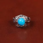 انگشتر فیروزه عجمی مردانه کد 33903