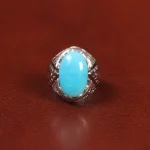 انگشتر فیروزه عجمی مردانه کد 33906